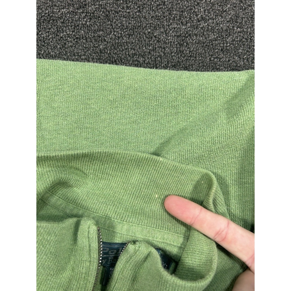 Polo Ralph Lauren 1/4 Zip Sweater‎ Men's XL Green Preppy Pony Cotton Long Sleeve - Picture 5 of 7